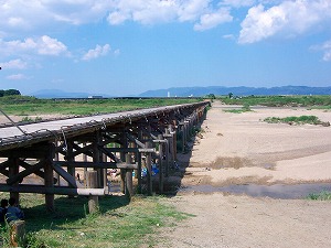 流れ橋（上津屋橋） 